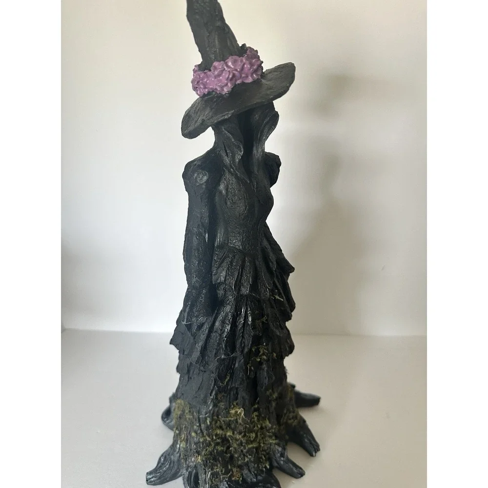 Tahari Home Faceless Witch Figurine Gothic Halloween Tabletop Decor Black Purple